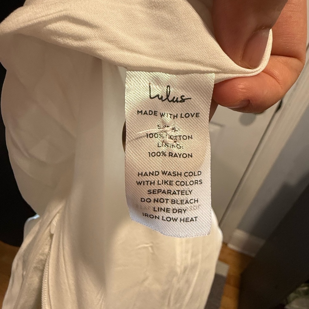 Lulu's White Button-Front Mini Dress - Picture 2 of 12